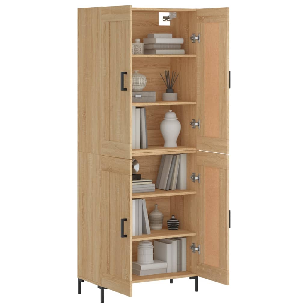 Visoka komoda hrasta sonome 69,5x34x180cm od konstruiranog drva
