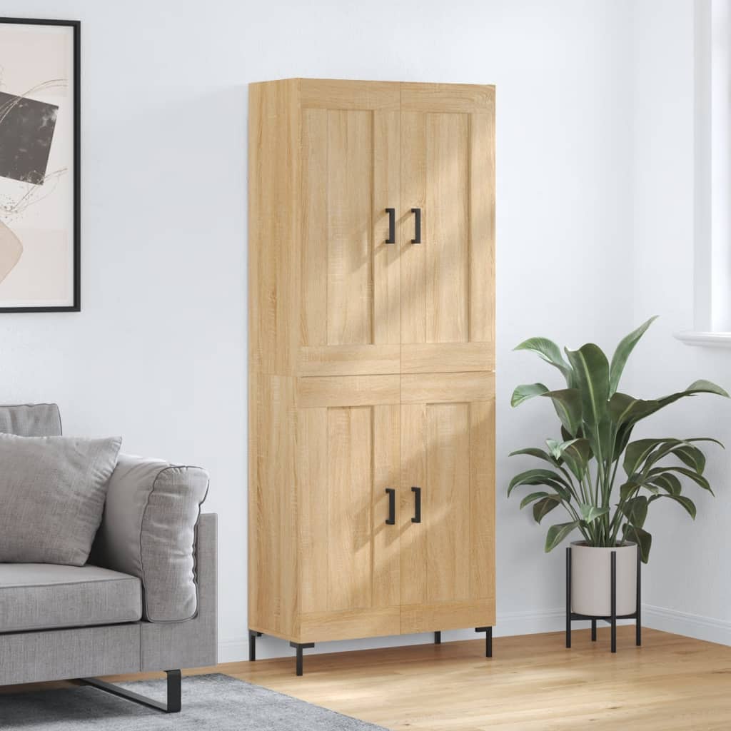 Visoka komoda hrasta sonome 69,5x34x180cm od konstruiranog drva