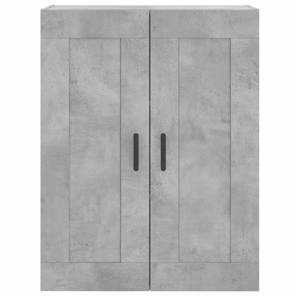 Visoka komoda siva betona 69,5x34x180 cm od konstruiranog drva
