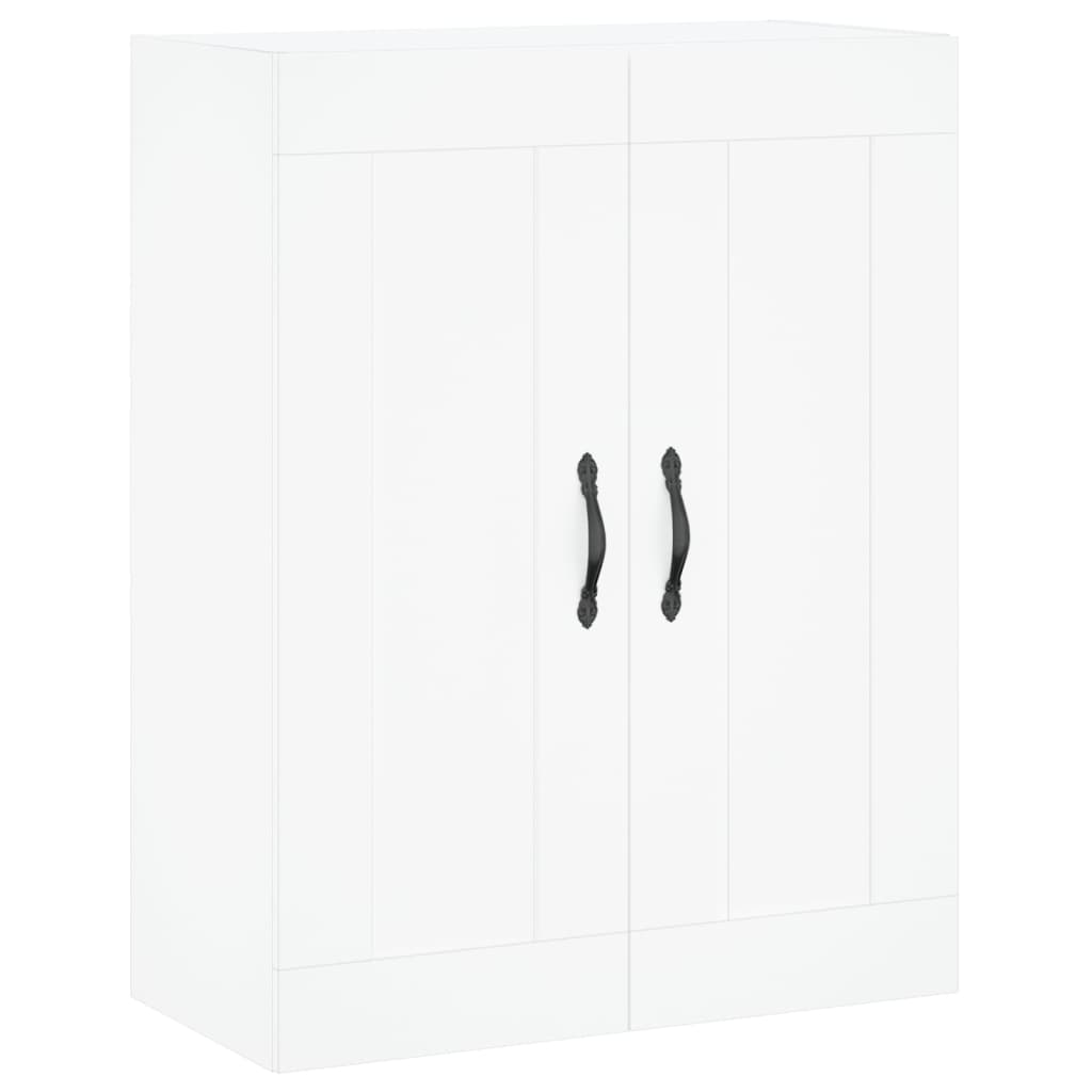 Visoka komoda bijela 69,5x34x180 cm konstruirano drvo