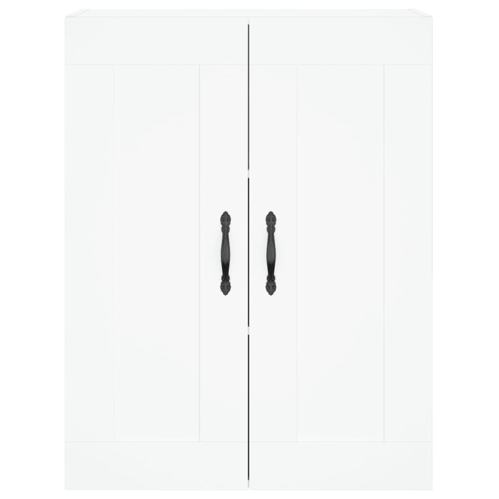 Visoka komoda bijela 69,5x34x180 cm konstruirano drvo