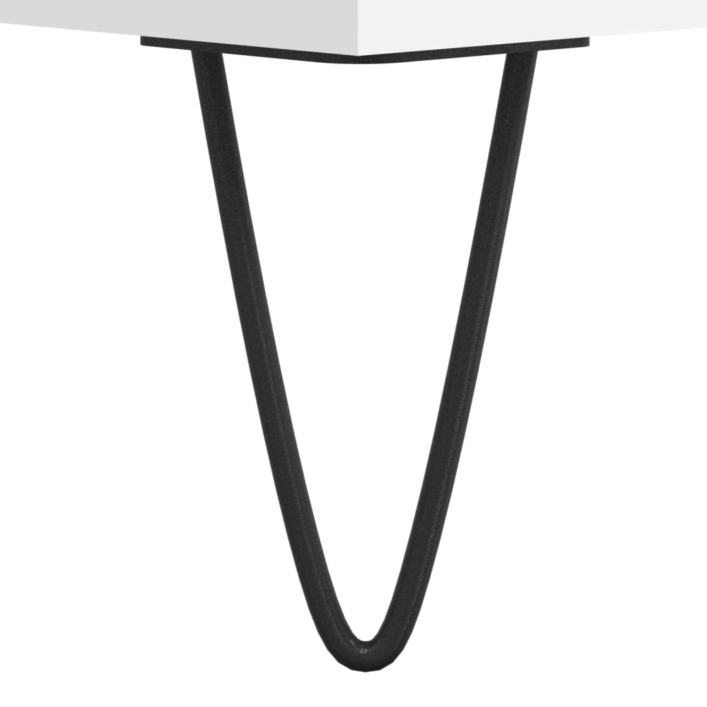 Visoka komoda bijela 69,5x34x180 cm konstruirano drvo