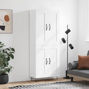 Visoka komoda bijela 69,5x34x180 cm konstruirano drvo