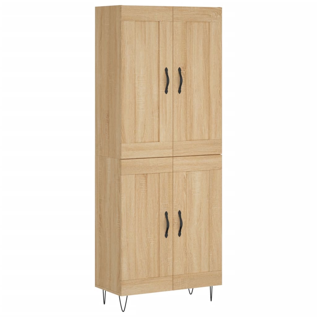 Visoka komoda hrasta sonome 69,5x34x180cm od konstruiranog drva