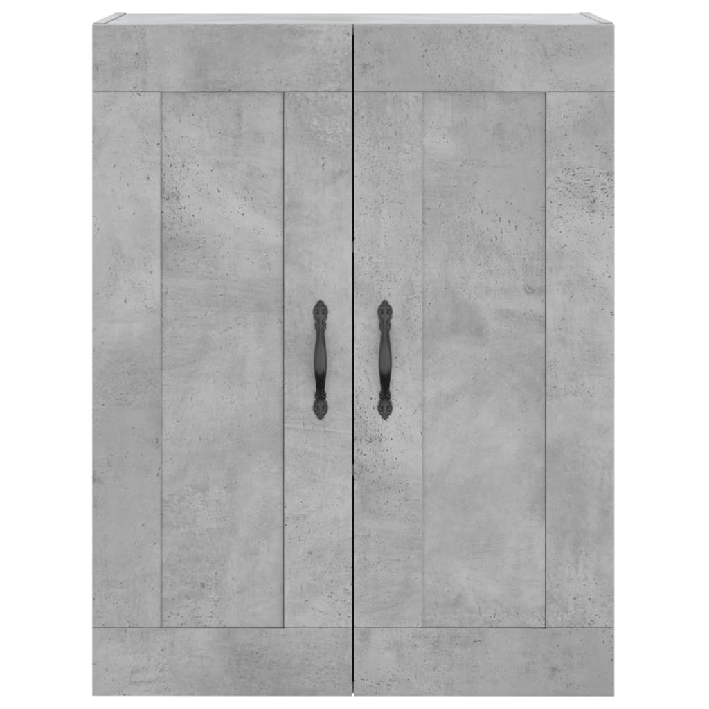 Visoka komoda siva betona 69,5x34x180 cm od konstruiranog drva