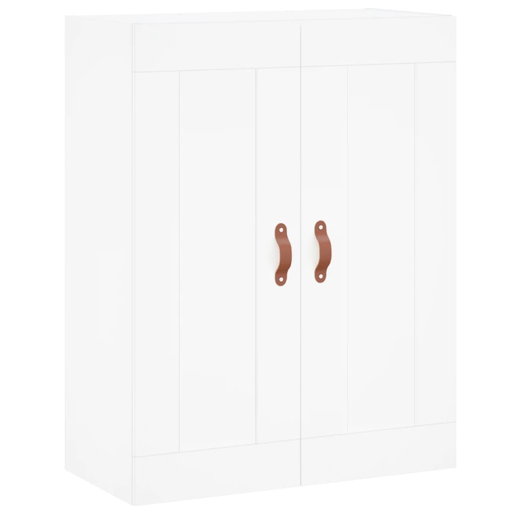 Visoka komoda bijela 69,5x34x180 cm konstruirano drvo
