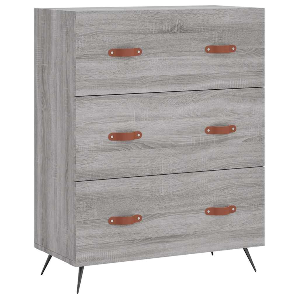 Visoka komoda siva sonome 69,5x34x180 cm od konstruiranog drva