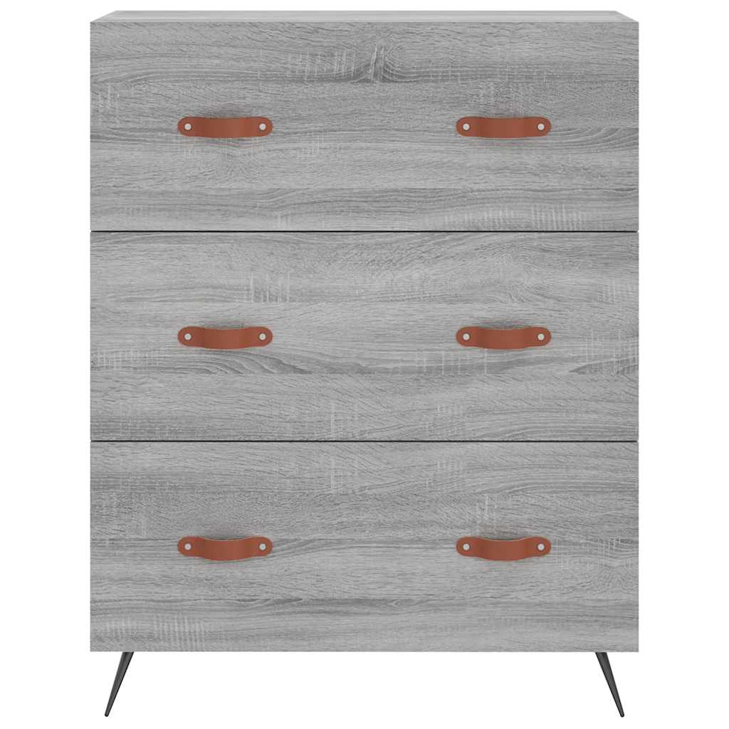 Visoka komoda siva sonome 69,5x34x180 cm od konstruiranog drva