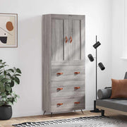 Visoka komoda siva sonome 69,5x34x180 cm od konstruiranog drva