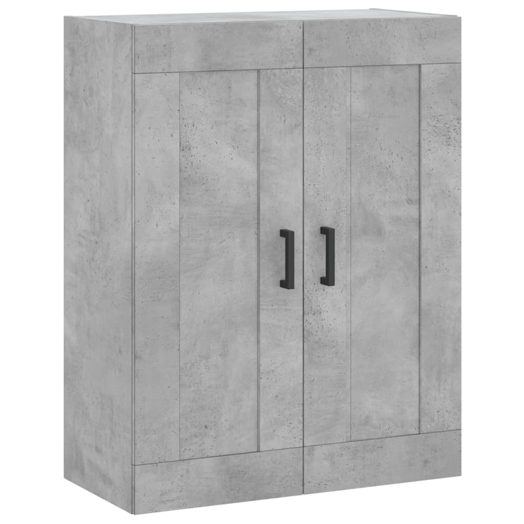Visoka komoda siva betona 69,5x34x180 cm od konstruiranog drva