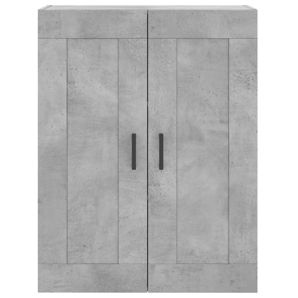 Visoka komoda siva betona 69,5x34x180 cm od konstruiranog drva