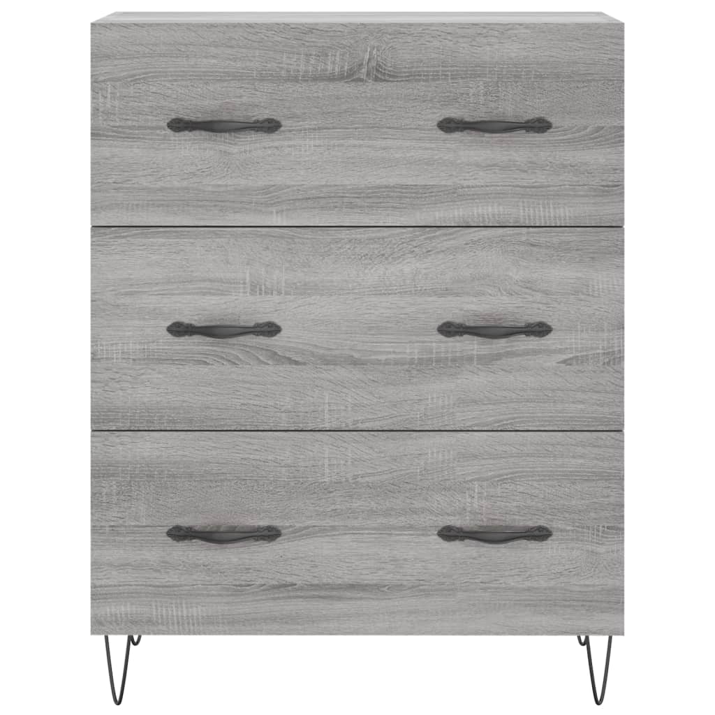 Visoka komoda siva sonome 69,5x34x180 cm od konstruiranog drva