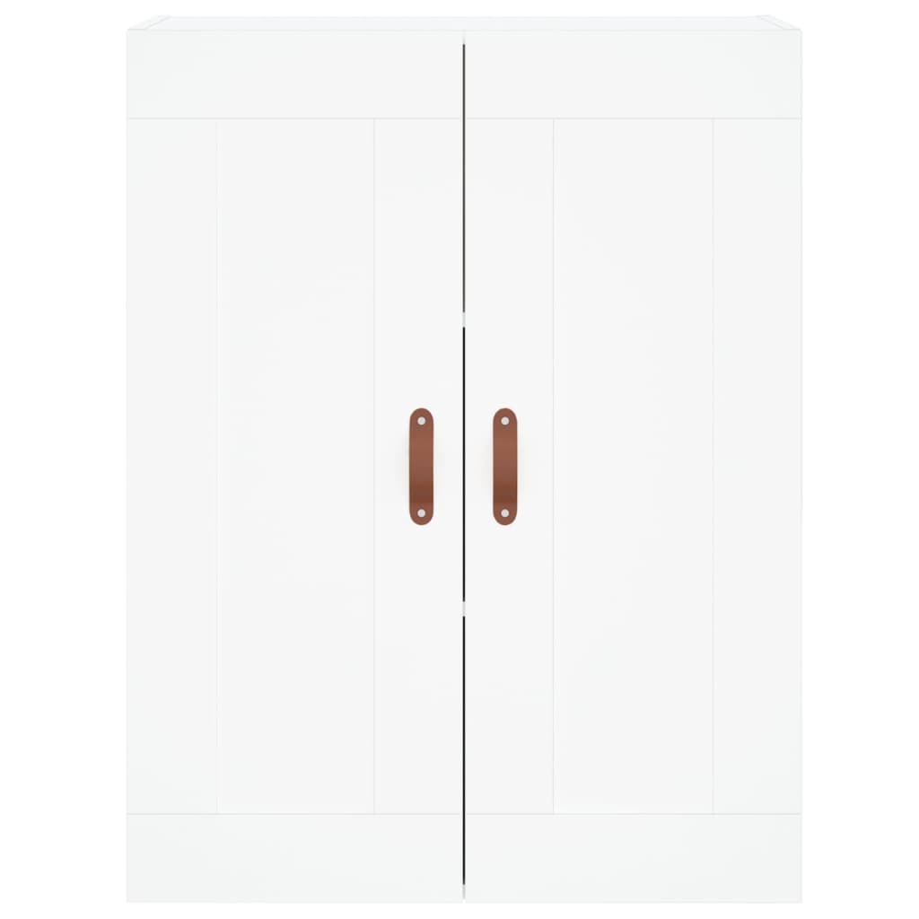 Visoka komoda bijela 69,5x34x180 cm konstruirano drvo