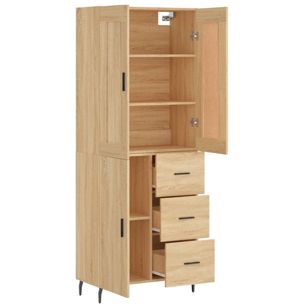 Visoka komoda hrasta sonome 69,5x34x180cm od konstruiranog drva