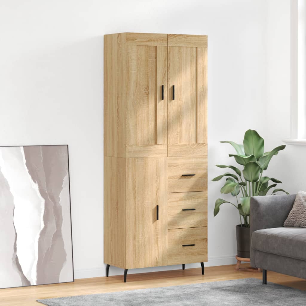 Visoka komoda hrasta sonome 69,5x34x180cm od konstruiranog drva