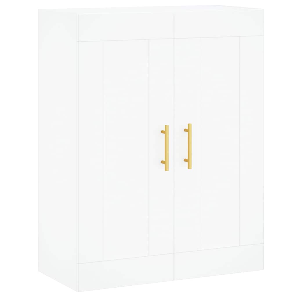 Visoka komoda bijela 69,5x34x180 cm konstruirano drvo