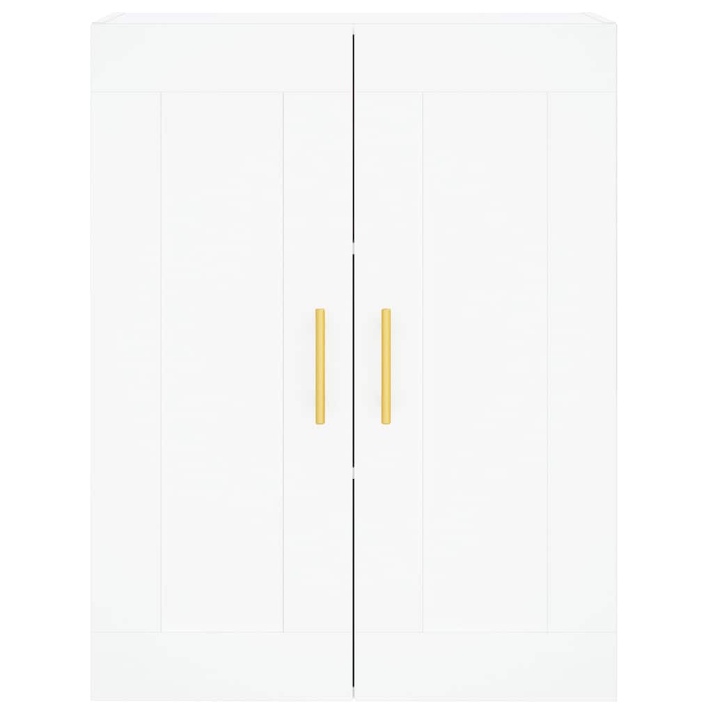 Visoka komoda bijela 69,5x34x180 cm konstruirano drvo