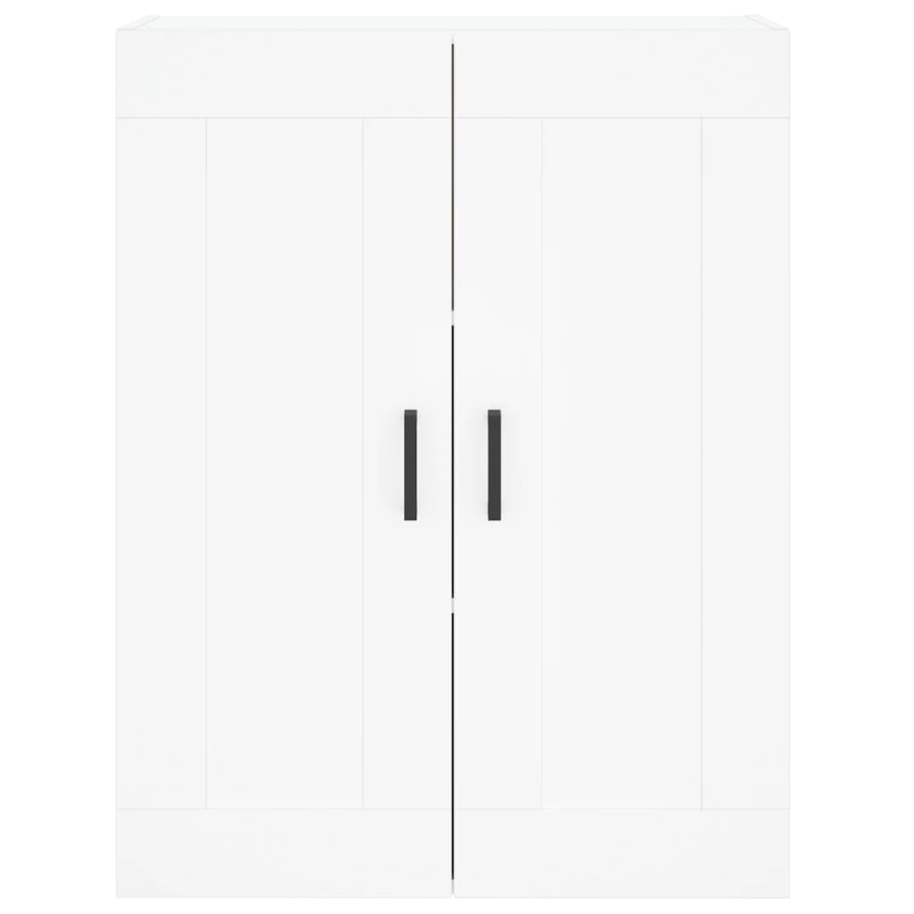 Visoka komoda bijela 69,5x34x180 cm konstruirano drvo