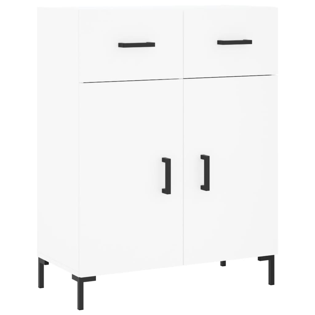Visoka komoda bijela 69,5x34x180 cm konstruirano drvo