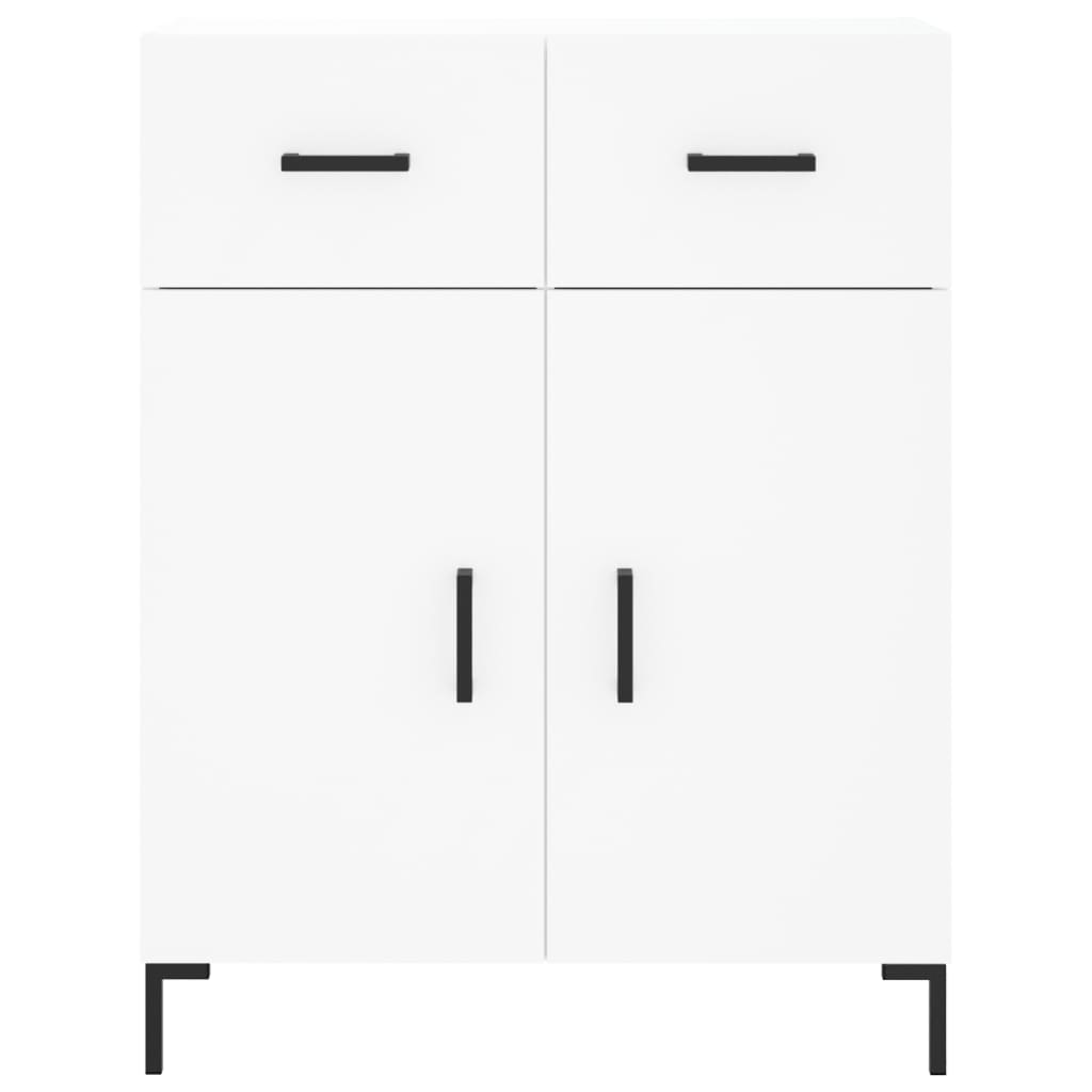 Visoka komoda bijela 69,5x34x180 cm konstruirano drvo