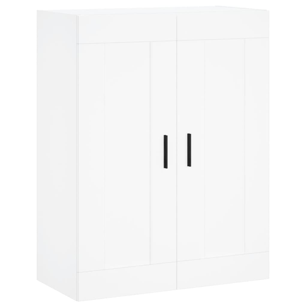 Visoka komoda bijela 69,5x34x180 cm konstruirano drvo