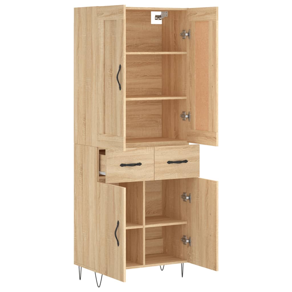 Visoka komoda hrasta sonome 69,5x34x180cm od konstruiranog drva