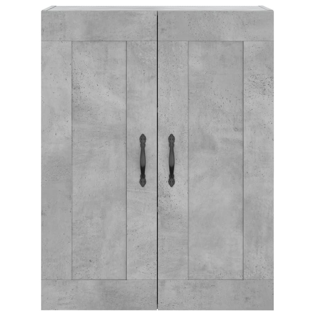 Visoka komoda siva betona 69,5x34x180 cm od konstruiranog drva