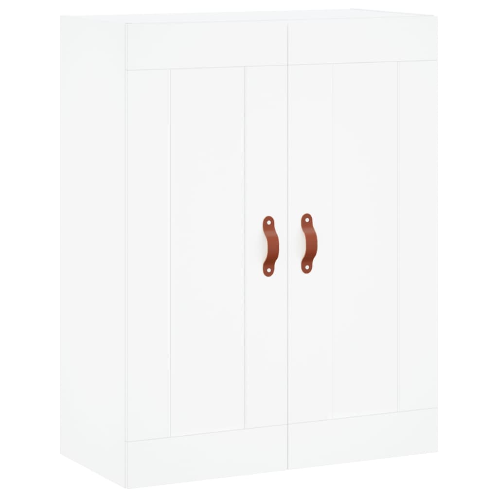 Visoka komoda bijela 69,5x34x180 cm konstruirano drvo