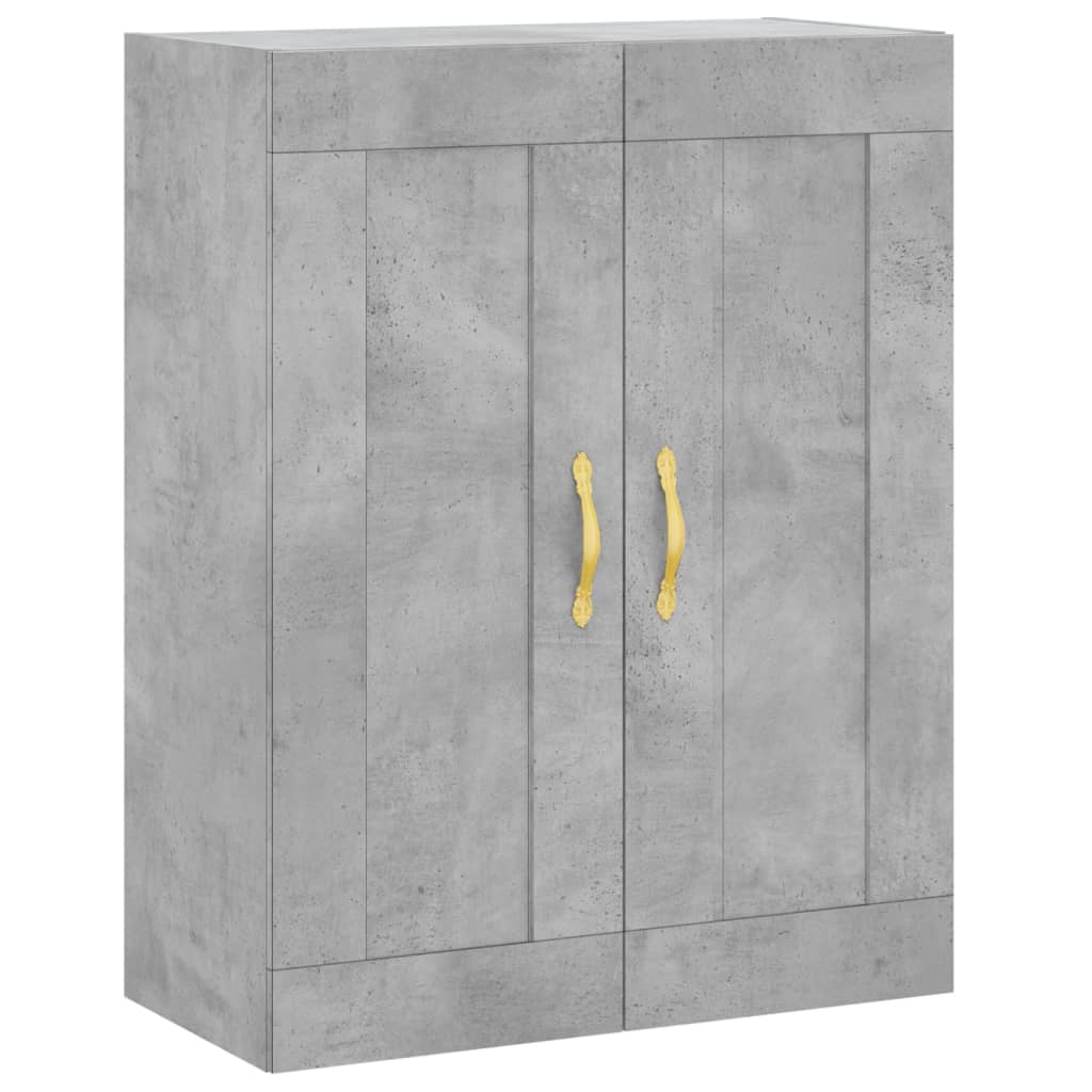 Visoka komoda siva betona 69,5x34x180 cm od konstruiranog drva