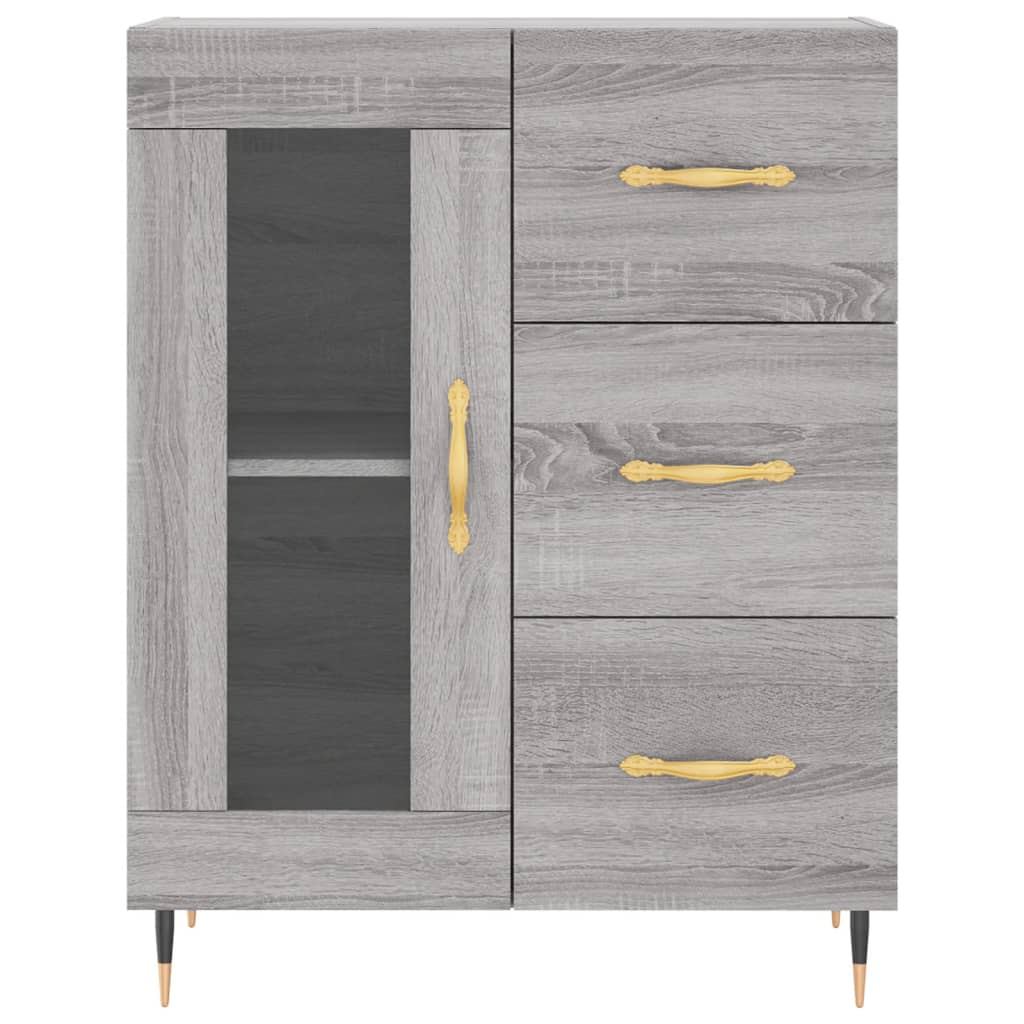 Visoka komoda siva sonome 69,5x34x180 cm od konstruiranog drva