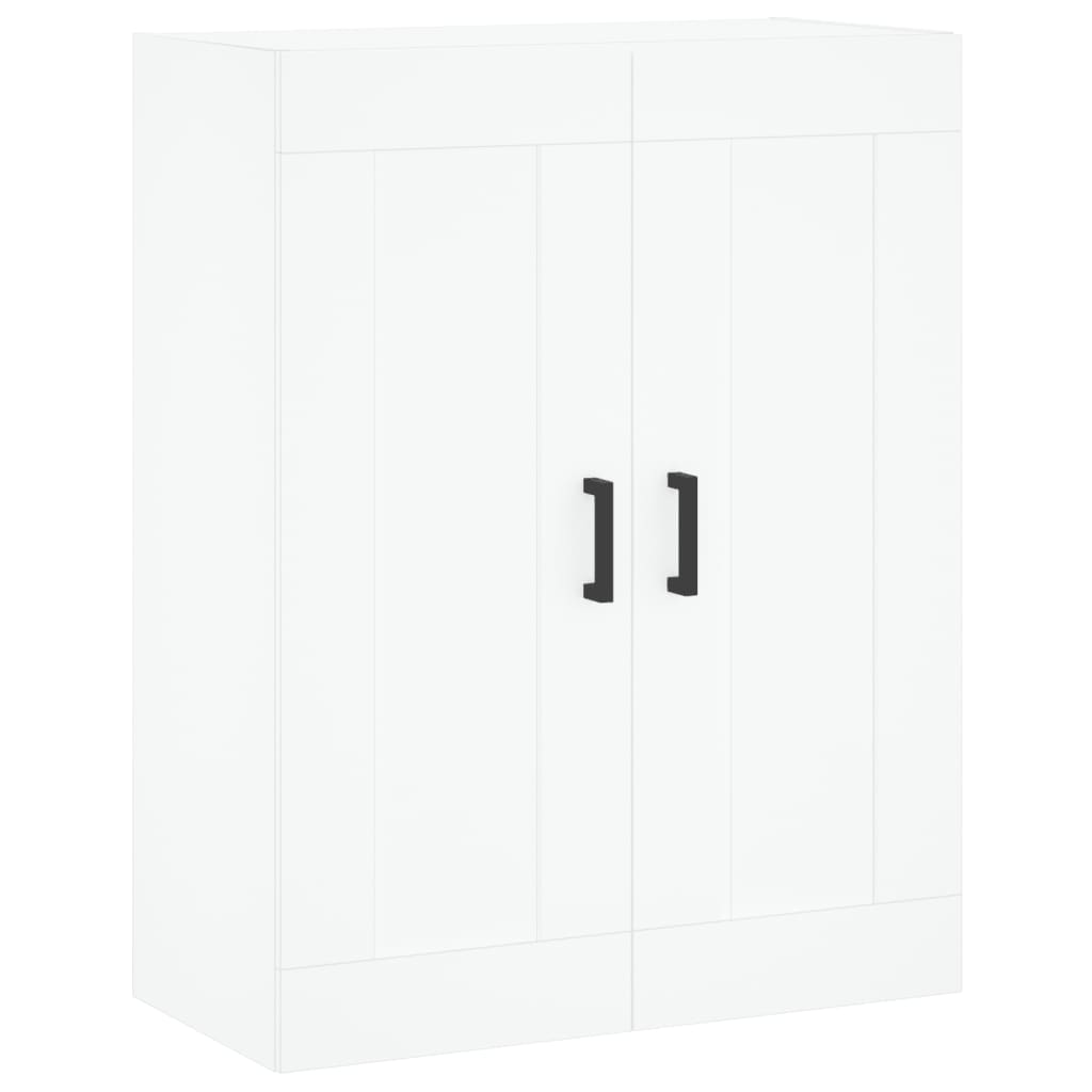 Visoka komoda bijela 69,5x34x180 cm konstruirano drvo