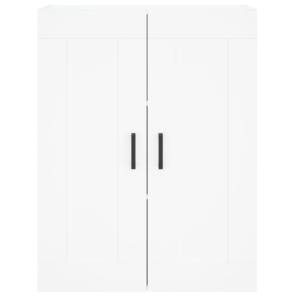 Visoka komoda bijela 69,5x34x180 cm konstruirano drvo