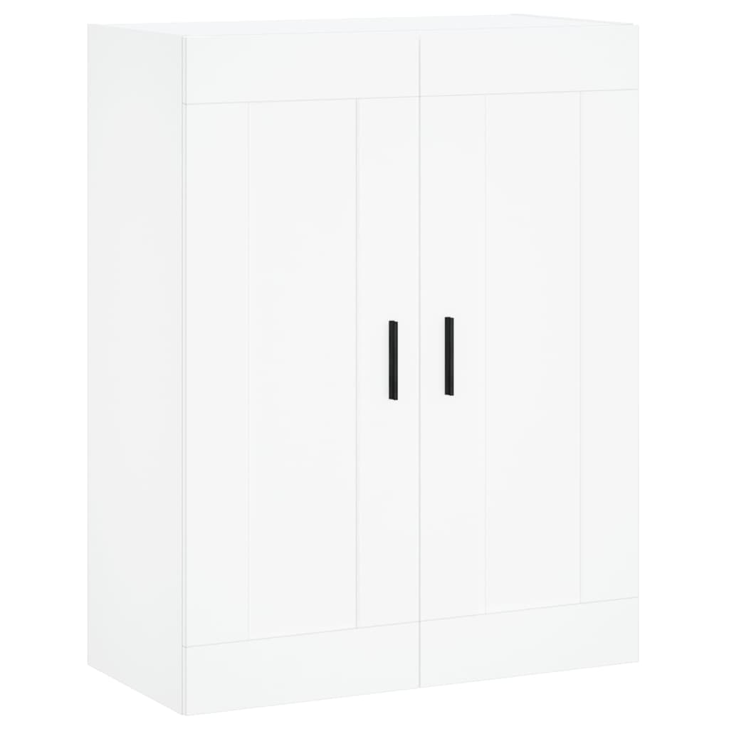 Visoka komoda bijela 69,5x34x180 cm konstruirano drvo
