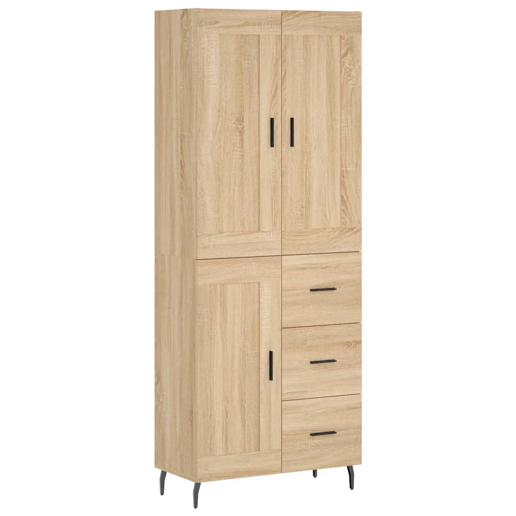 Visoka komoda hrasta sonome 69,5x34x180cm od konstruiranog drva