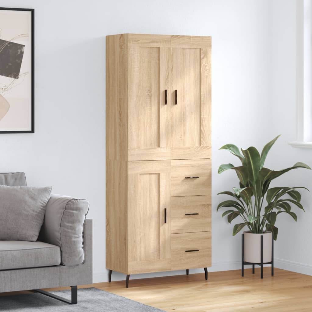 Visoka komoda hrasta sonome 69,5x34x180cm od konstruiranog drva
