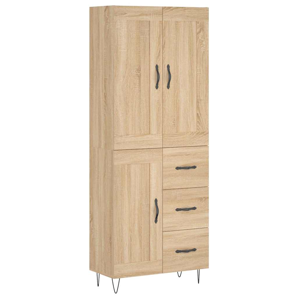 Visoka komoda hrasta sonome 69,5x34x180cm od konstruiranog drva