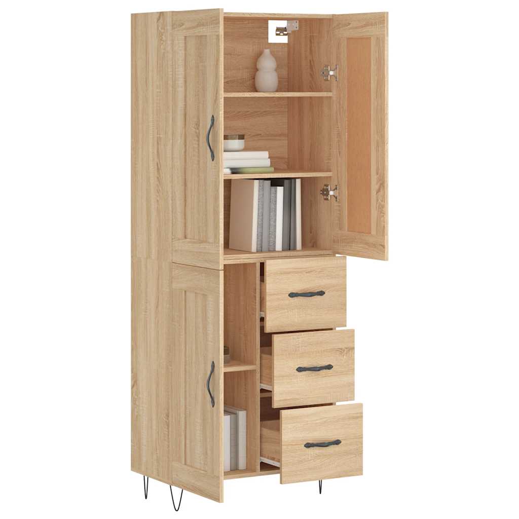 Visoka komoda hrasta sonome 69,5x34x180cm od konstruiranog drva