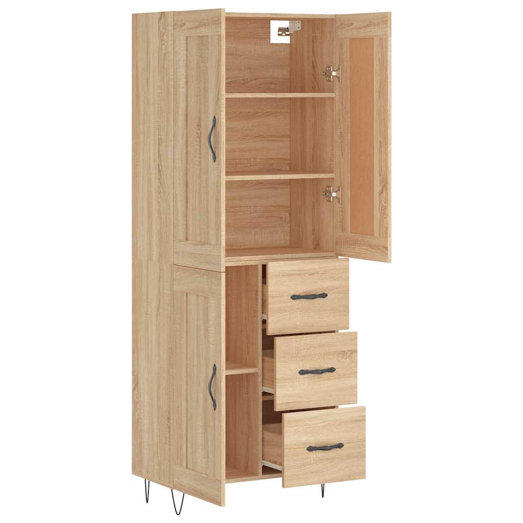 Visoka komoda hrasta sonome 69,5x34x180cm od konstruiranog drva