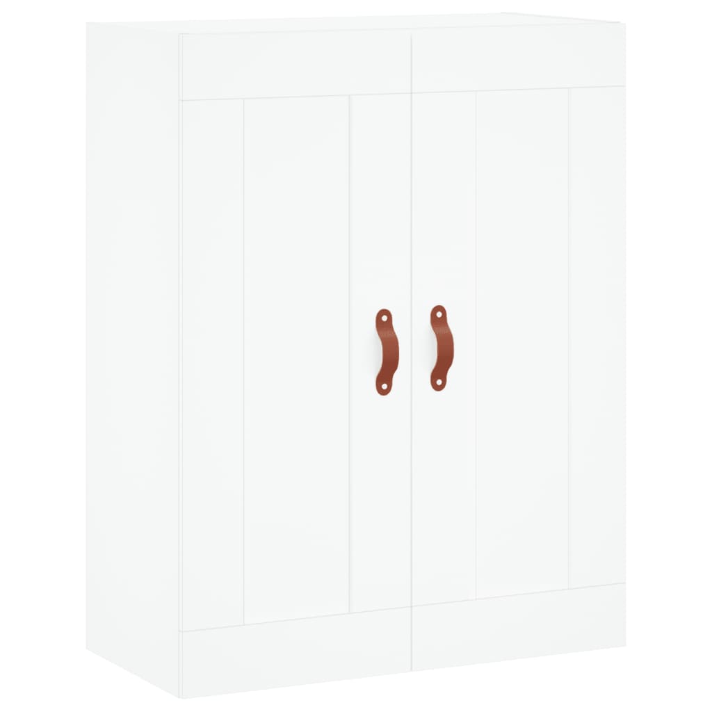 Visoka komoda bijela 69,5x34x180 cm konstruirano drvo