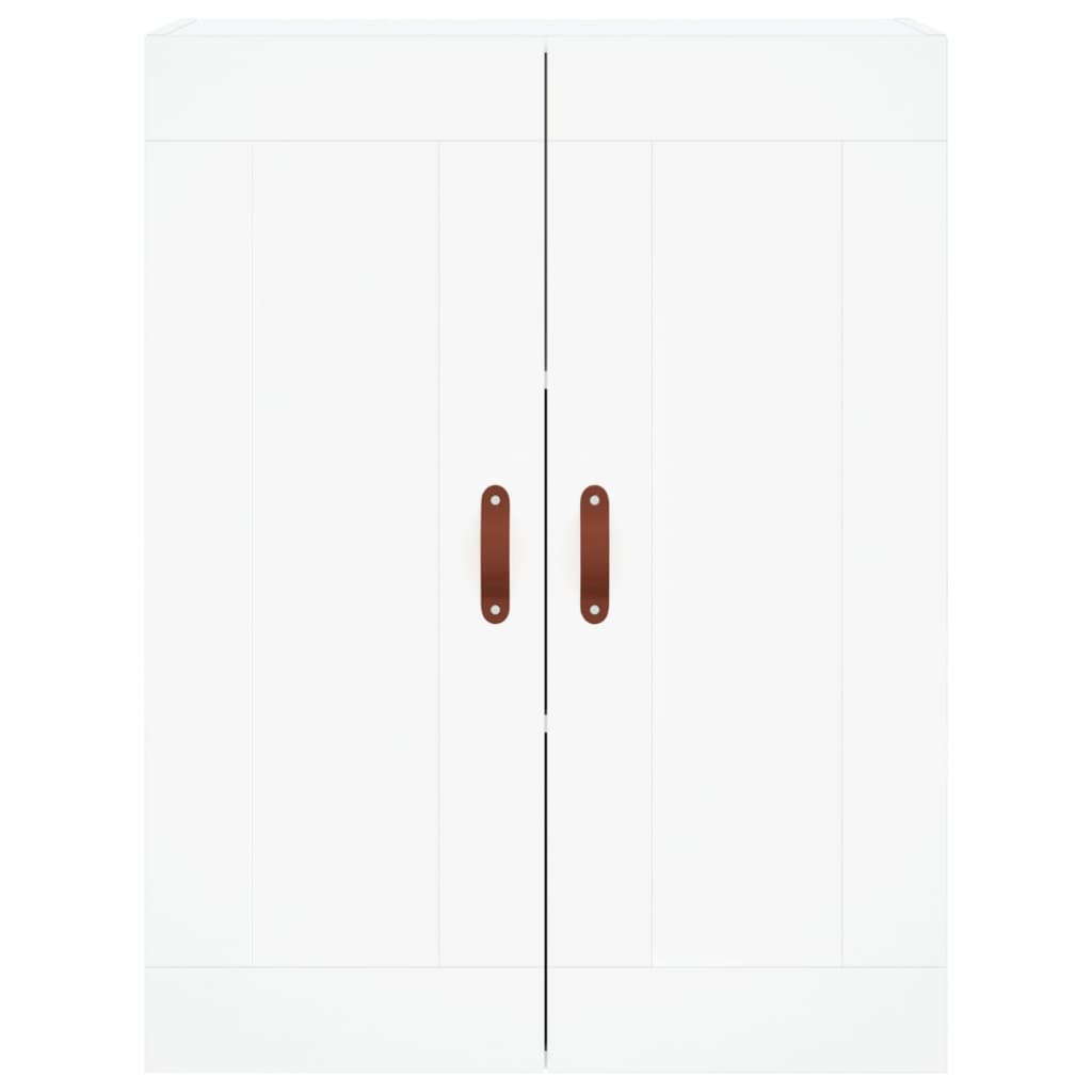 Visoka komoda bijela 69,5x34x180 cm konstruirano drvo