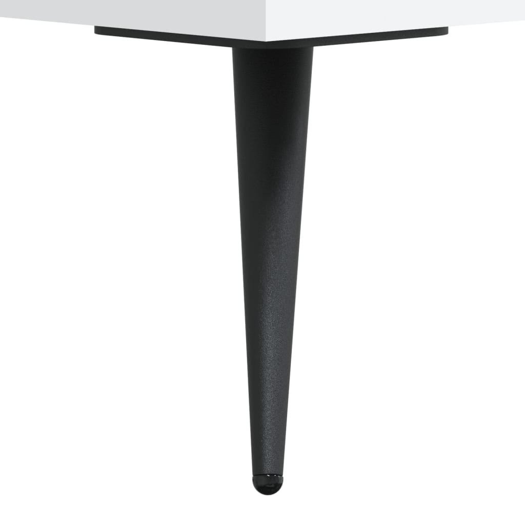 Visoka komoda bijela 69,5x34x180 cm konstruirano drvo