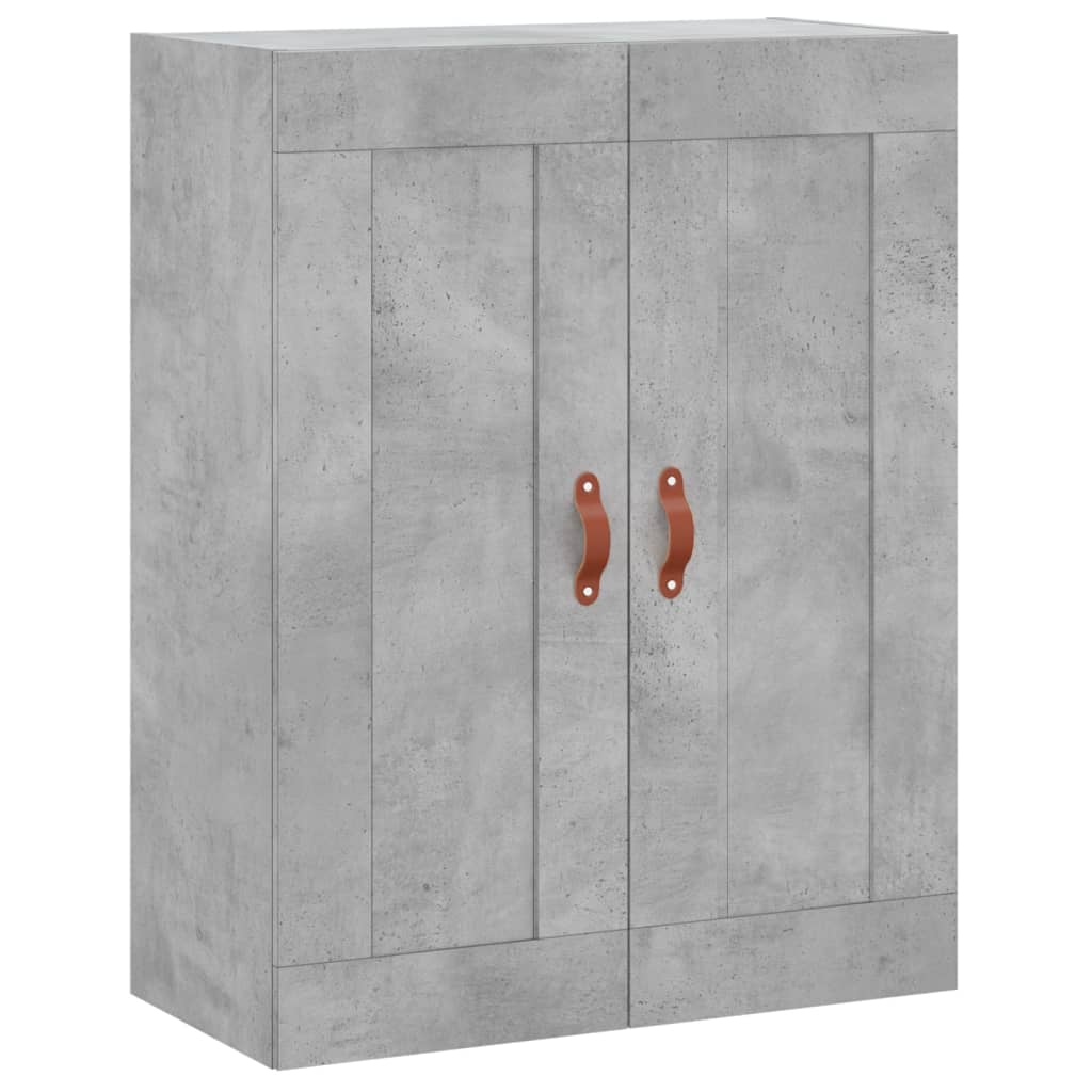 Visoka komoda siva betona 69,5x34x180 cm od konstruiranog drva