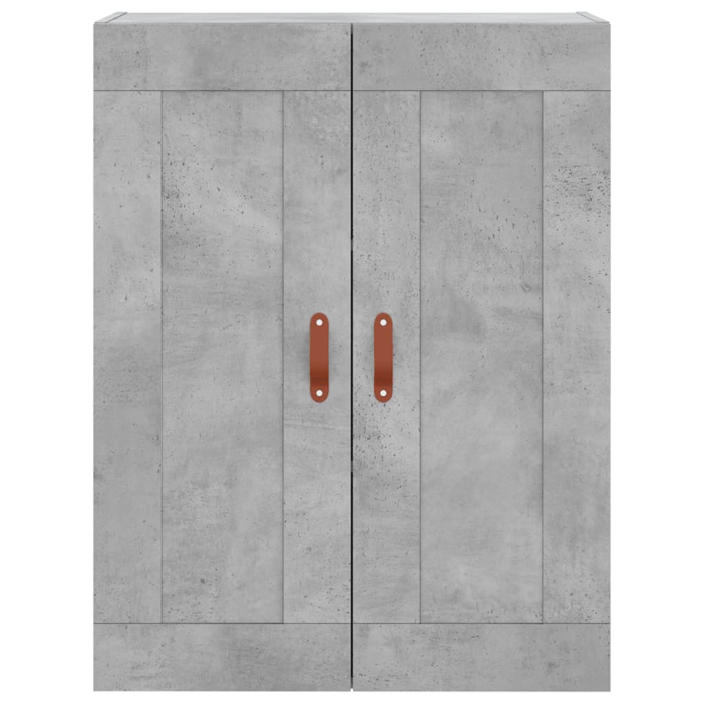 Visoka komoda siva betona 69,5x34x180 cm od konstruiranog drva