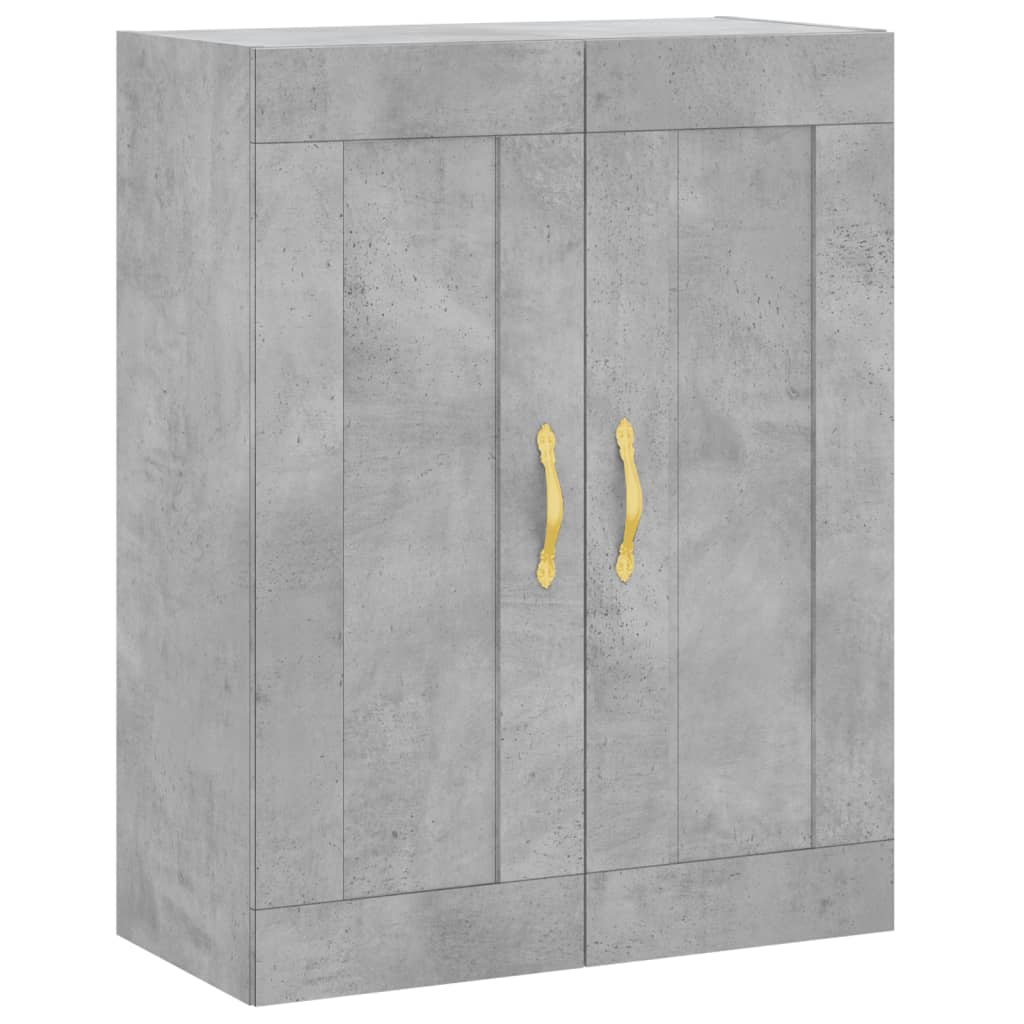Visoka komoda siva betona 69,5x34x180 cm od konstruiranog drva