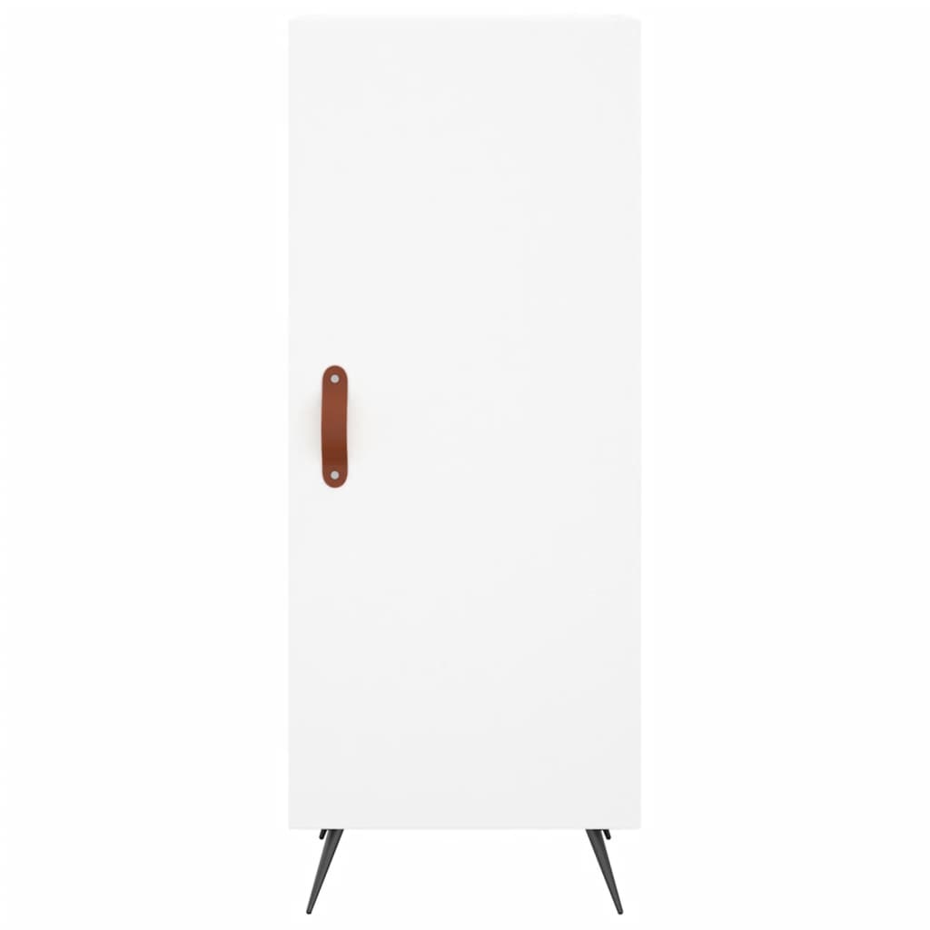 Visoka komoda bijeli 34,5x34x180 cm od konstruiranog drva