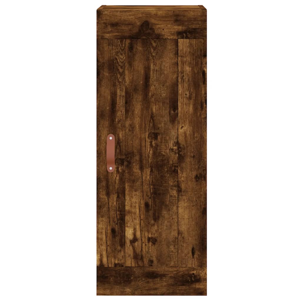 Visoka komoda dimljeni hrast 34,5x34x180cm konstruiranog drva