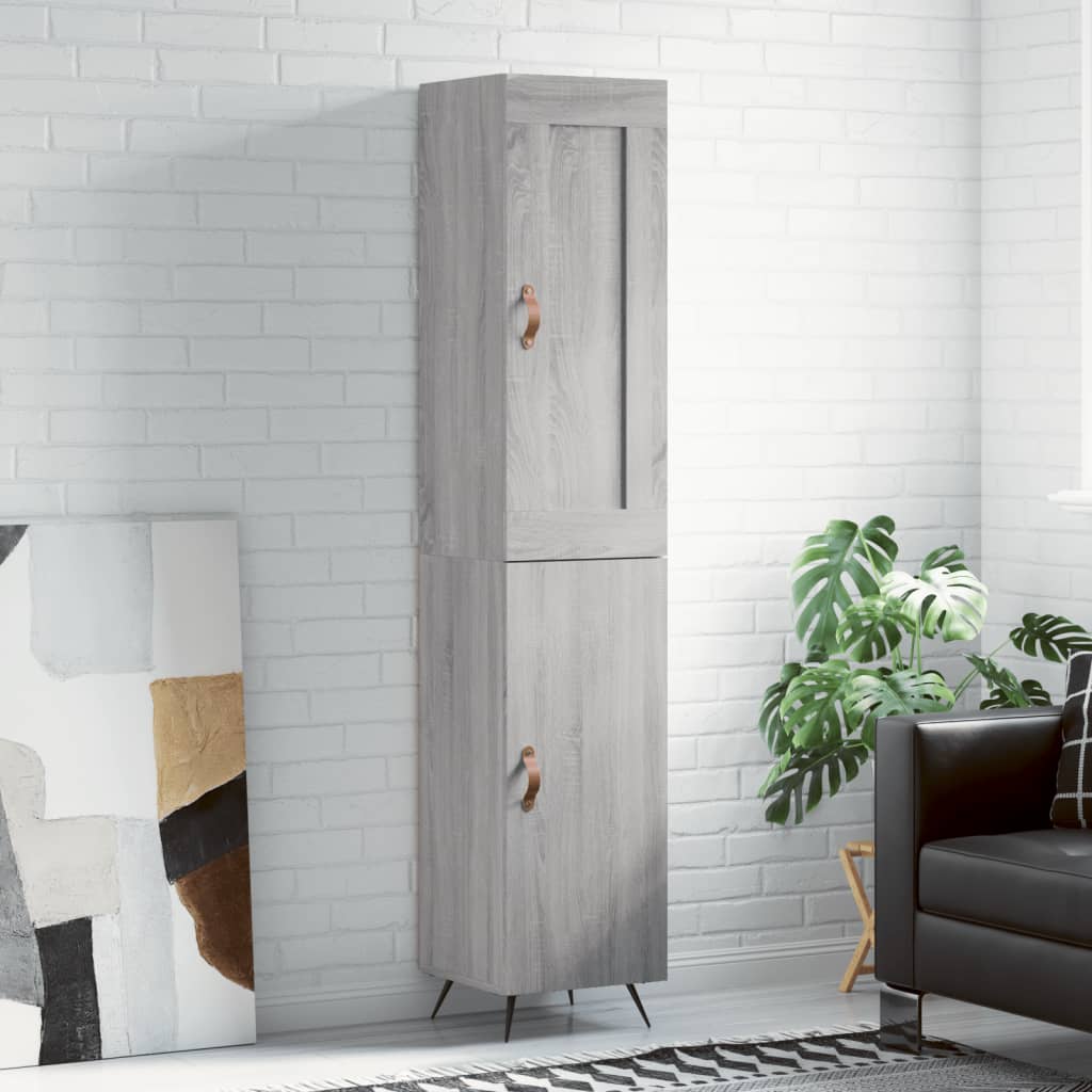 Visoka komoda siva sonome 34,5x34x180 cm od konstruiranog drva