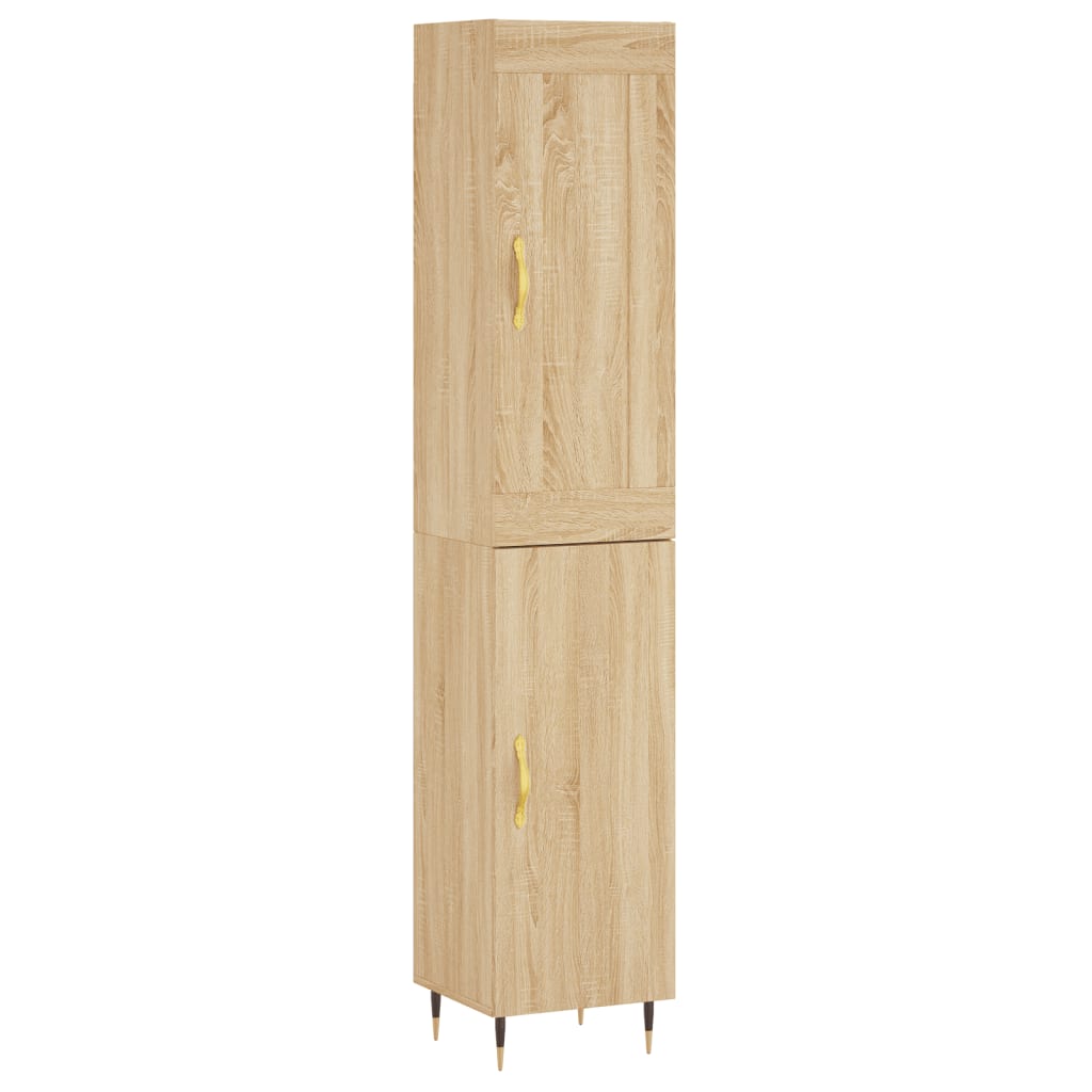 Visoka komoda hrasta sonome 34,5x34x180cm od konstruiranog drva