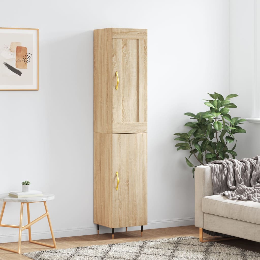 Visoka komoda hrasta sonome 34,5x34x180cm od konstruiranog drva