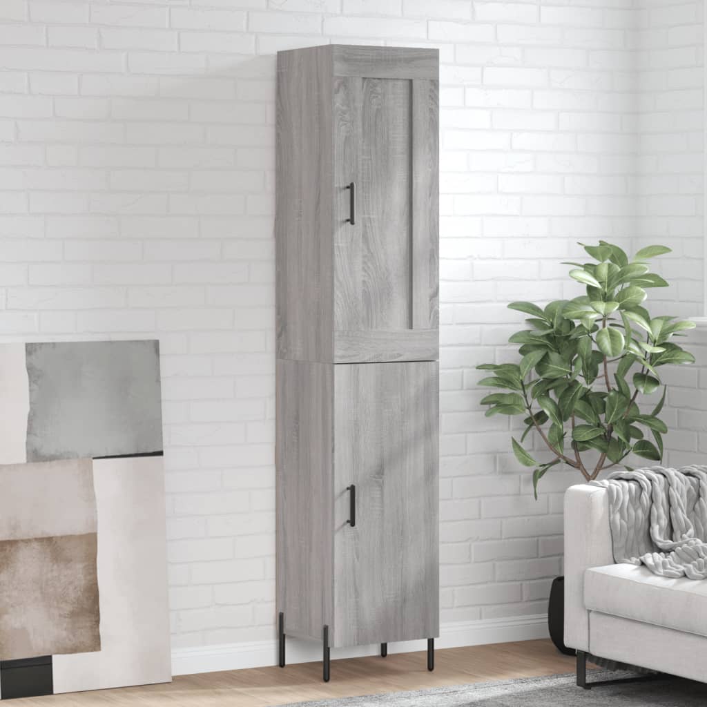 Visoka komoda siva sonome 34,5x34x180 cm od konstruiranog drva